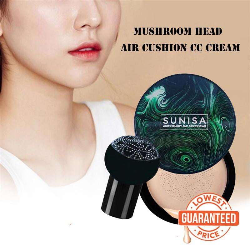 SUNISA 3-in-1 Air Cushion CC & BB Cream | Waterproof Moisturizing Foundation with Sponge