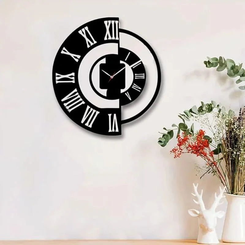 3D DIY Wooden Wall Clock | MDF Silent Quartz Wall Clock | Decorative Hanging Clock for Home & Office