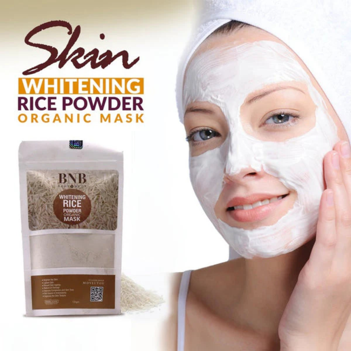 BNB Rice Extract Bright & Glow Facial Kit | 3-in-1 Whitening, Brightening & Hydrating Skincare