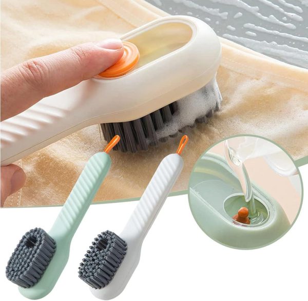 Shoe Brush with Liquid Dispensing | Multi-Purpose Cleaning Tool