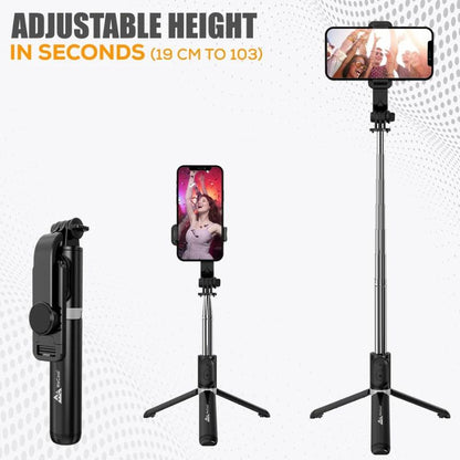 NeePho P170S Selfie Stick Tripod | Extendable , Bluetooth Remote, Universal Smartphone Mount | Durable Metal Build & Lightweight Design