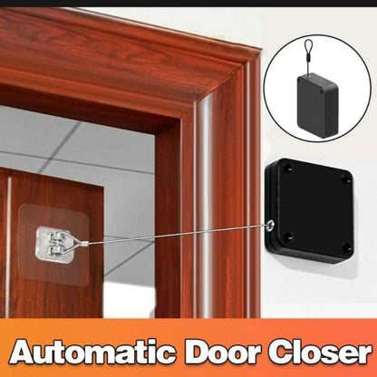 Portable Automatic Door Closer | Punch-Free Installation | Self-Closing Device with Strong Pull Force
