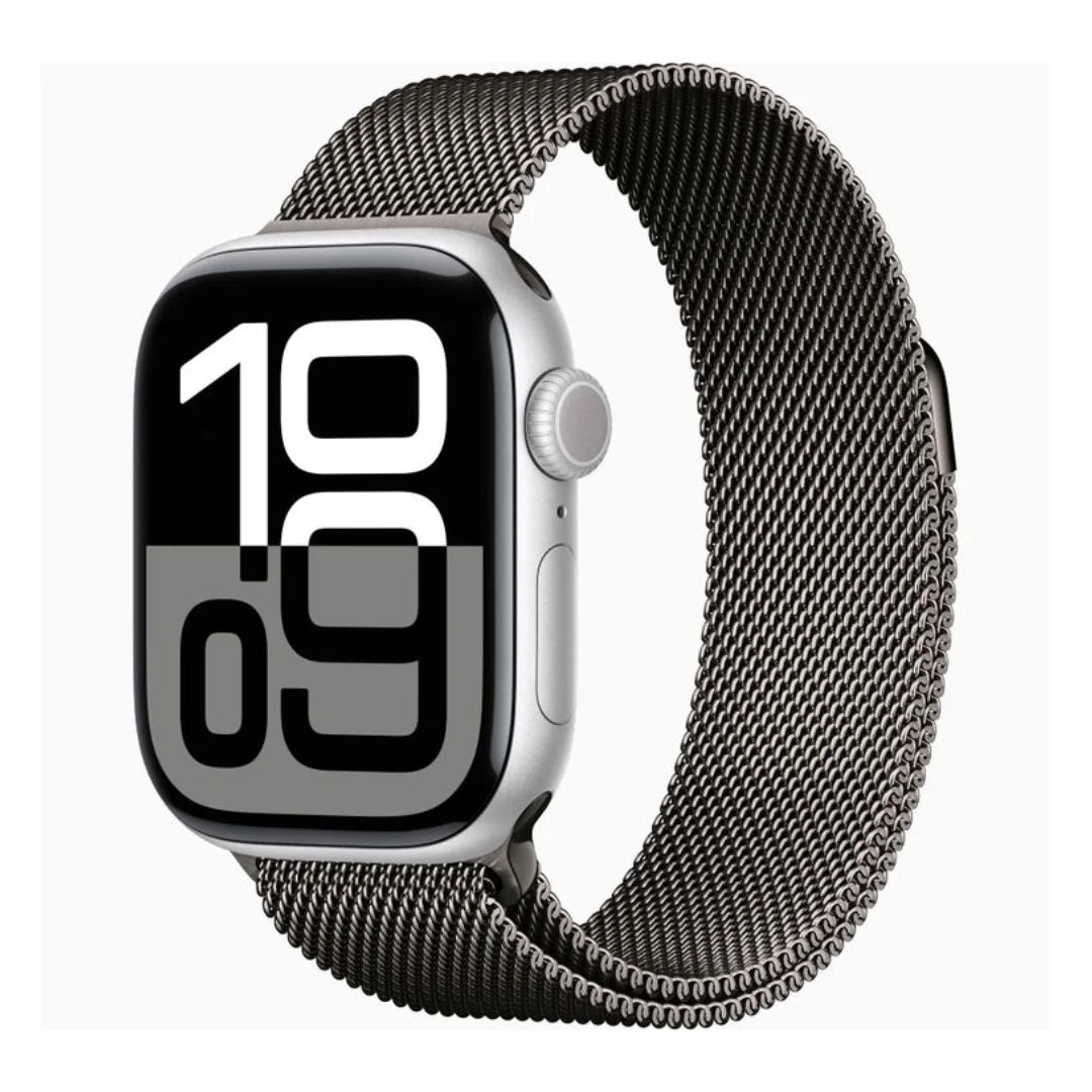 Grey | Apple Watch Milanese Magnetic Loop Strap | Stainless Steel Band  | 42mm / 44mm / 45mm