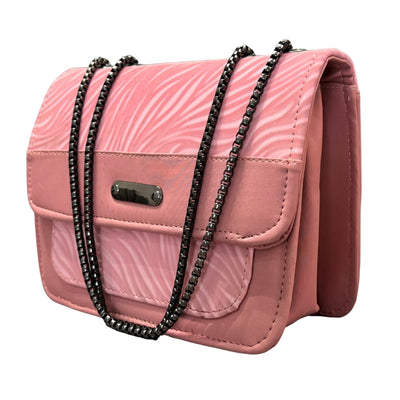 Luxury Women’s Shoulder Bag in Pink Faux Leather for Casual, Work, and Formal Use