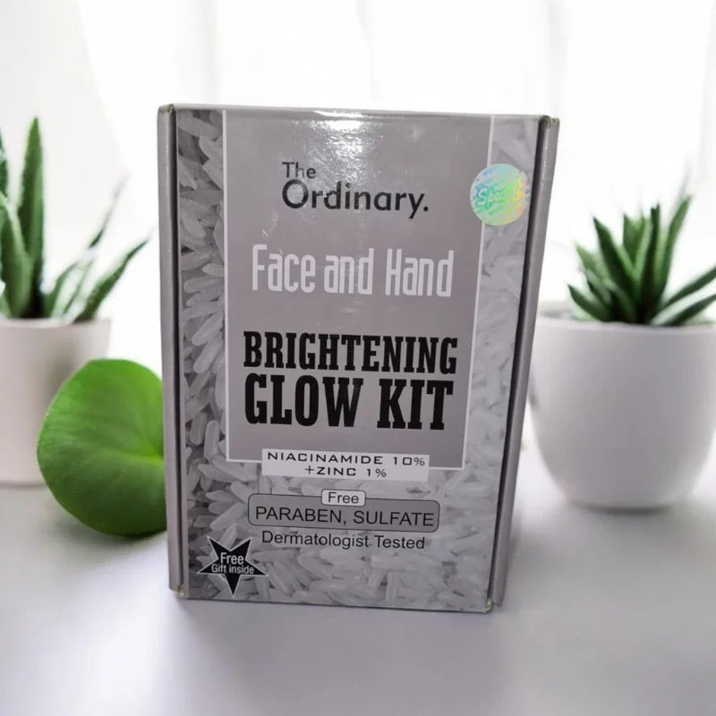 The Ordinary Face & Hand Brightening Glow Kit | Complete Whitening & Hydrating Skincare Set