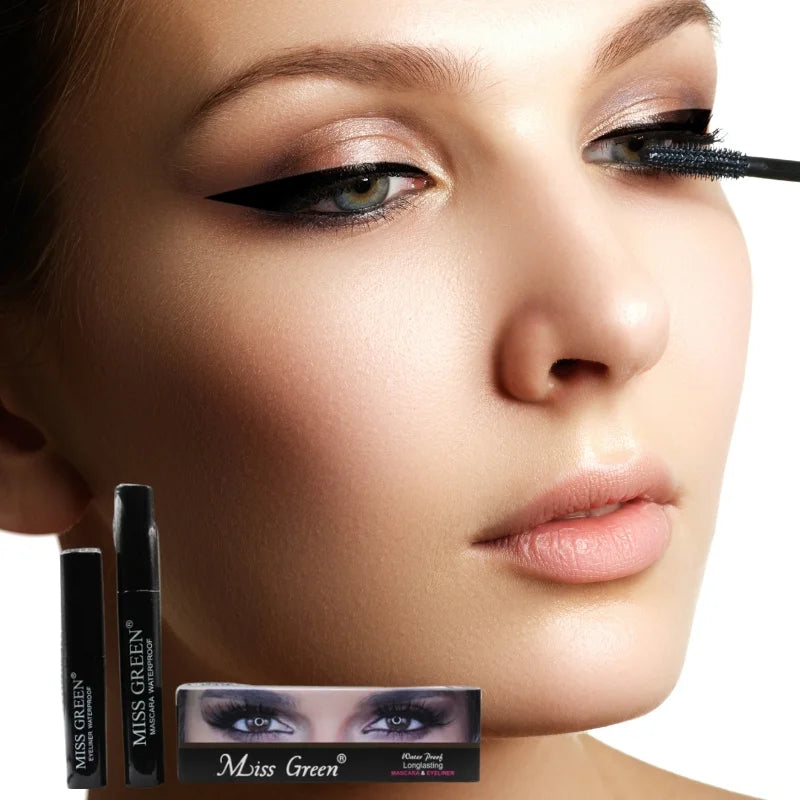 Miss Green FIT ME Waterproof Mascara & Eyeliner | 2-in-1 Long-Lasting Eye Makeup Duo