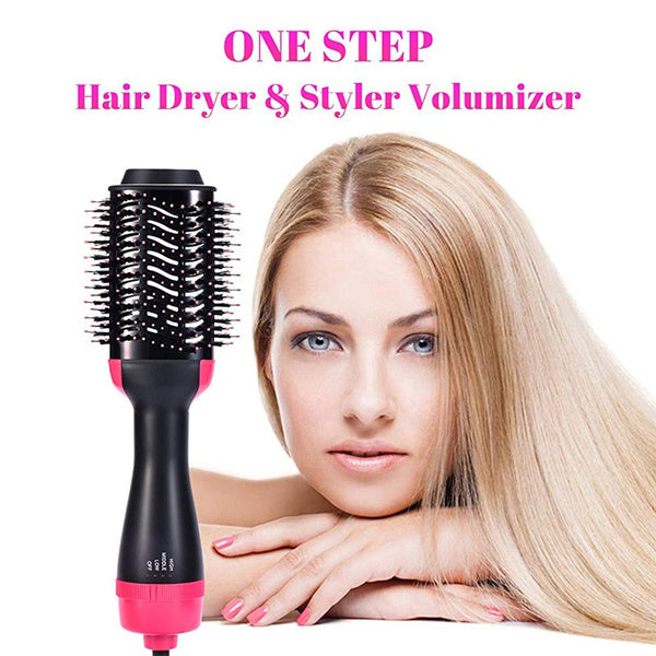 One Step Hot Air Brush | 3-in-1 Dryer, Straightener & Volumizer for Effortless Styling