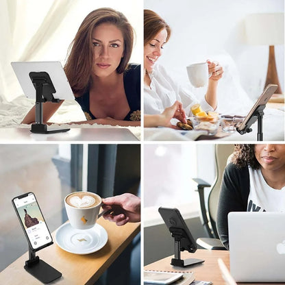 Universal Foldable Mobile & Tablet Stand | Adjustable Multi-Angle Holder