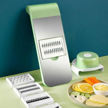 Multifunctional 5-Blade Vegetable Cutter & Grater | Stainless Steel Kitchen Tool
