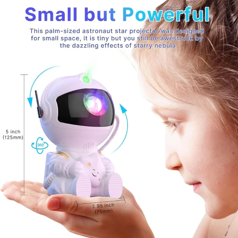 Mini Astronaut Galaxy Projector | Star & Nebula Night Light with Remote Control | Astronaut Galaxy Lamp