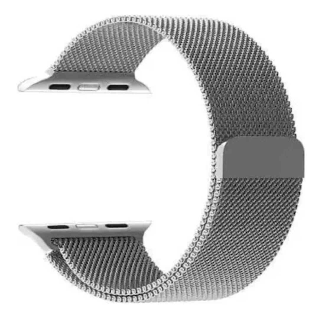 Grey | Apple Watch Milanese Magnetic Loop Strap | Stainless Steel Band  | 42mm / 44mm / 45mm