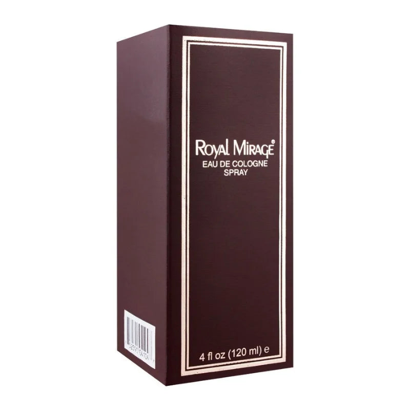 Royal Mirage Eau De Cologne Spray 120ml | Refreshing Long-Lasting Unisex Perfume