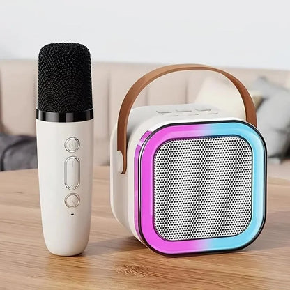 Karaoke Portable Wireless Bluetooth Speaker with Microphone Sound System for Singing and Parties (Random Color)