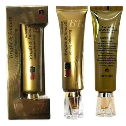 BB Makeup Foundation Bright & Smooth BB Cream 35ml Waterproof Long-Lasting Natural Coverage for Flawless Skin