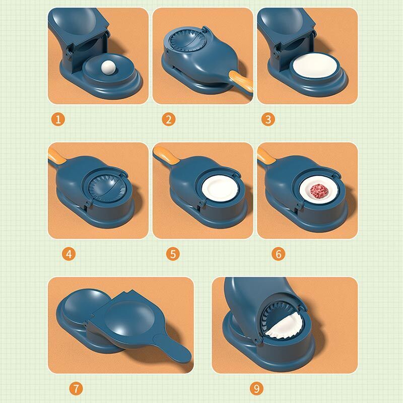 2-in-1 Dumpling & Samosa Maker | Mini Manual Tortilla & Dough Press | Random Colors