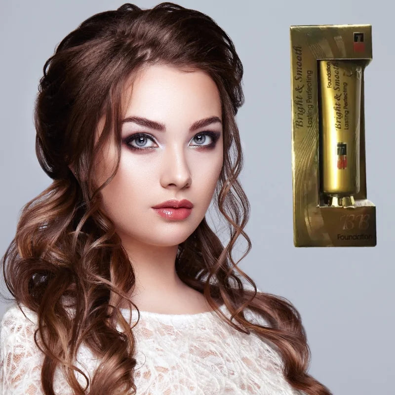 BB Makeup Foundation Bright & Smooth BB Cream 35ml Waterproof Long-Lasting Natural Coverage for Flawless Skin
