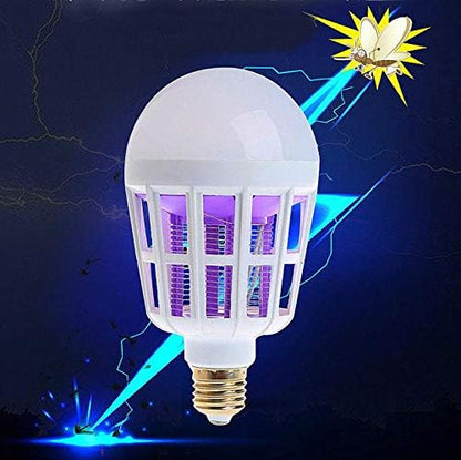 2-in-1 LED Mosquito Killer Bulb | 15W Insect Zapper Light | Silent, Odorless, Energy Saving