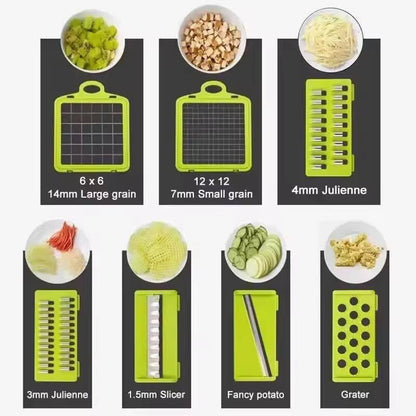 16-in-1 Mandoline Slicer & Vegetable Chopper | Multifunctional Food Cutter & Grater