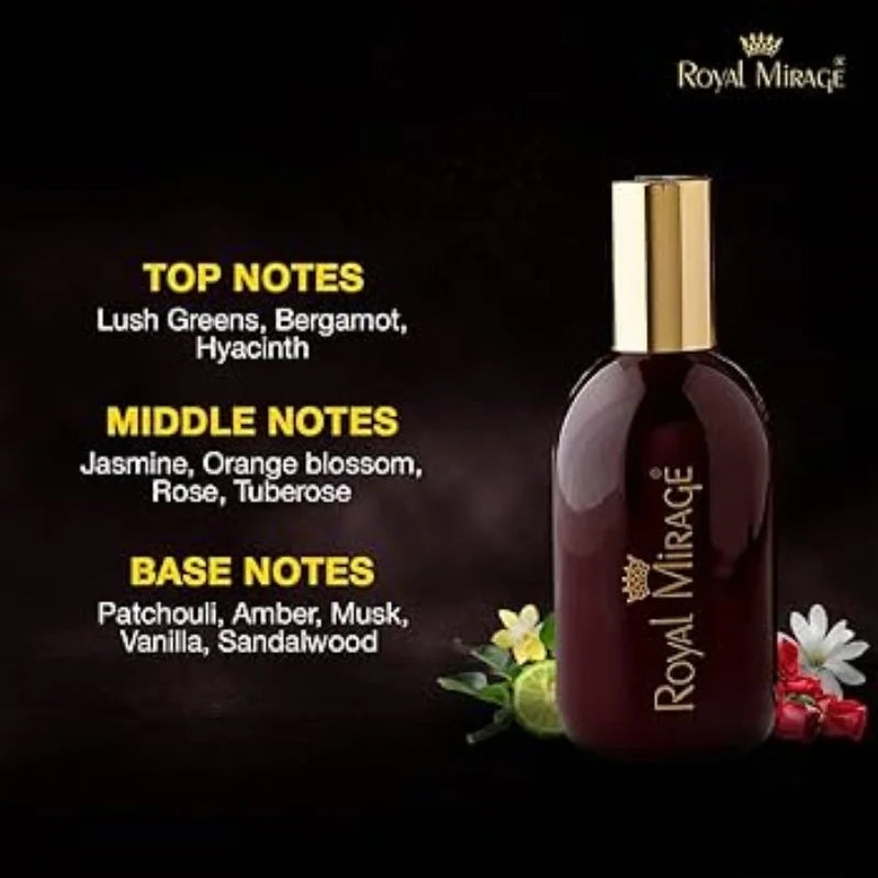 Royal Mirage Eau De Cologne Spray 120ml | Refreshing Long-Lasting Unisex Perfume