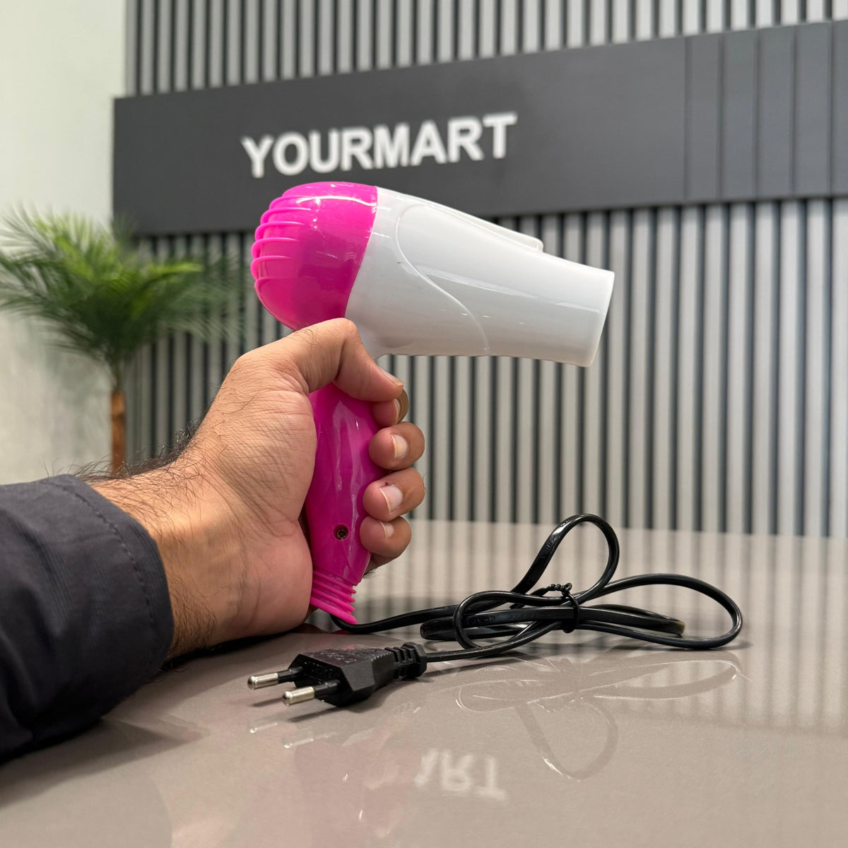 Nova NV-1290 Foldable Hair Dryer | 1000W Hot Air Styling & Quick Drying Machine