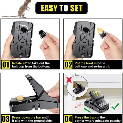 Heavy Duty Plastic Mouse Trap | Reusable Mouse Catcher | Best Quality Rodent Trap