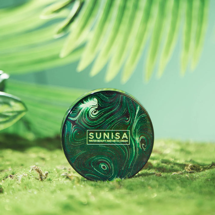 SUNISA 3-in-1 Air Cushion CC & BB Cream | Waterproof Moisturizing Foundation with Sponge