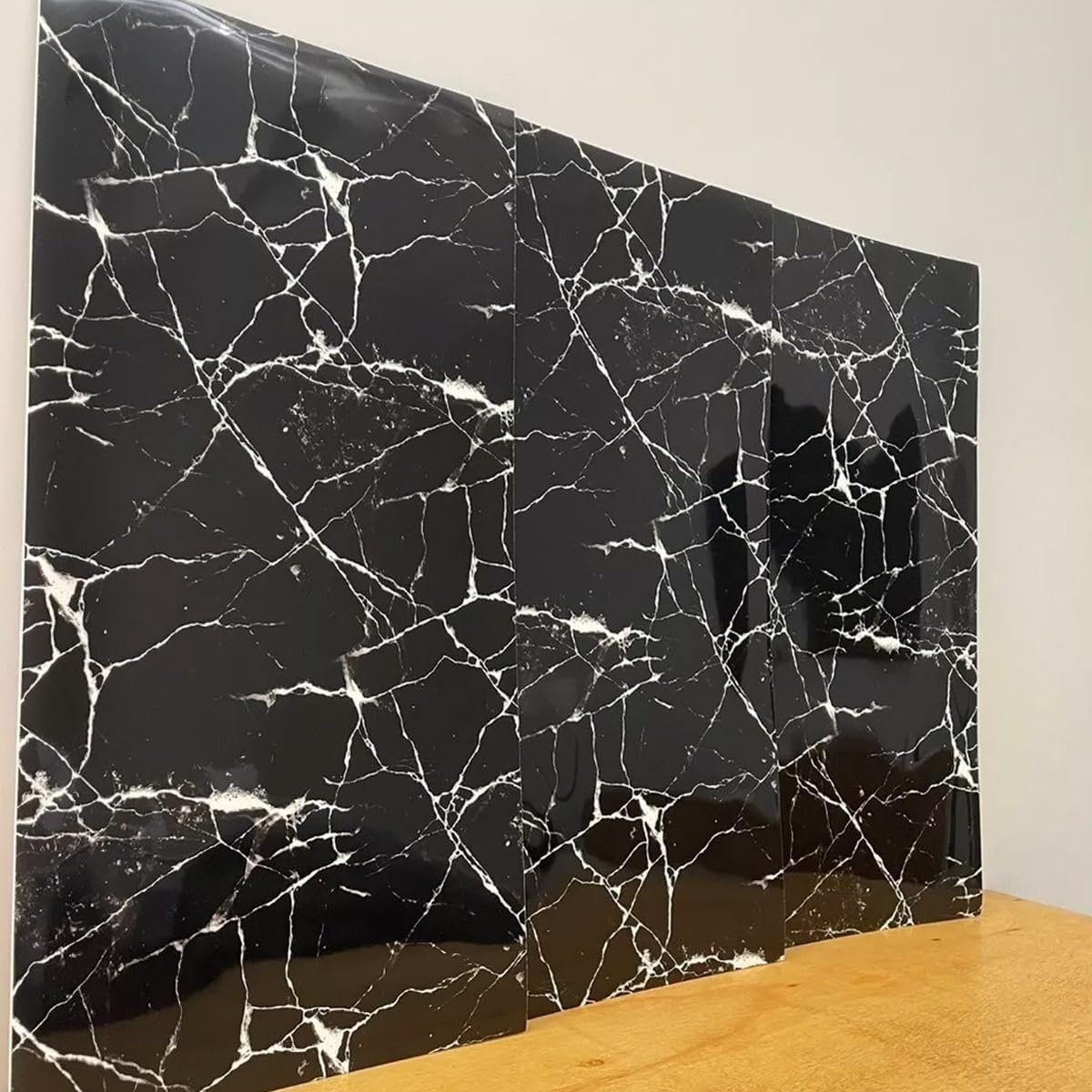 Black & White | Marble Sheet Sticker |  60x200cm | Waterproof Self-Adhesive PVC Wallpaper for Furniture Walls
