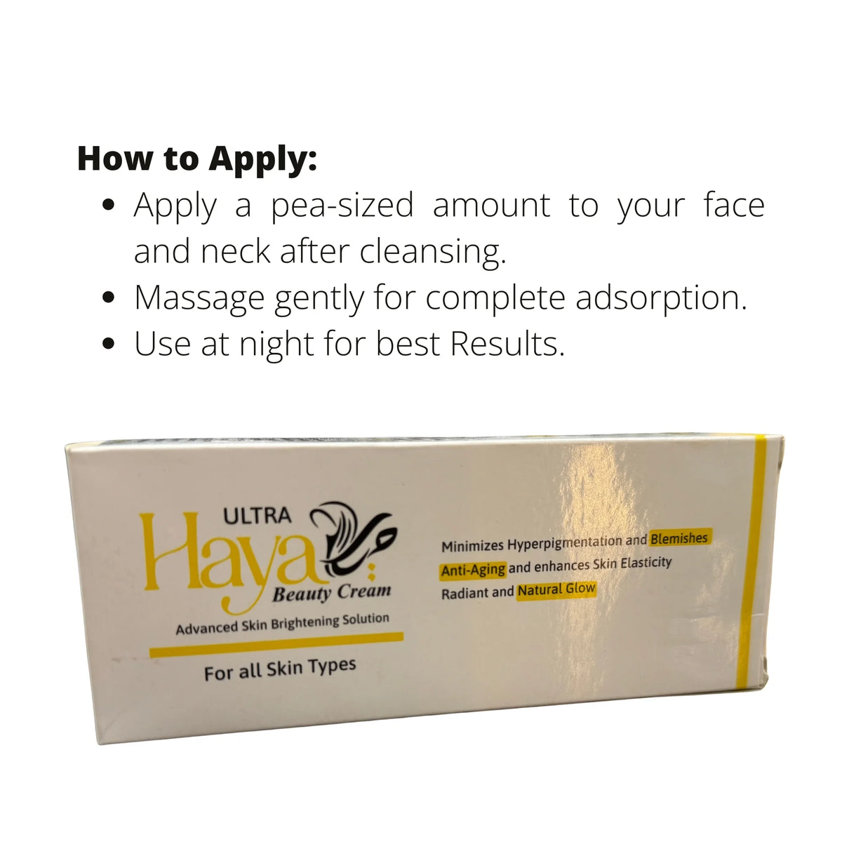Haya Ultra Beauty Cream | Advanced Skin Brightening Solution for All Skin Types 30gm
