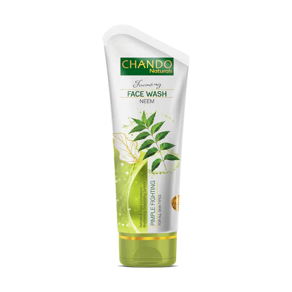 Face Wash | Chando Naturals Neem Pimple Fighting Face Wash 100ml Daily Cleanser for Oily and Acne-Prone Skin