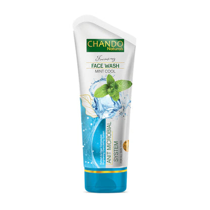 Face Wash | Chando Naturals Mint Cool Anti-Microbial Face Wash 100ml Daily Cleanser for Oily and Acne-Prone Skin