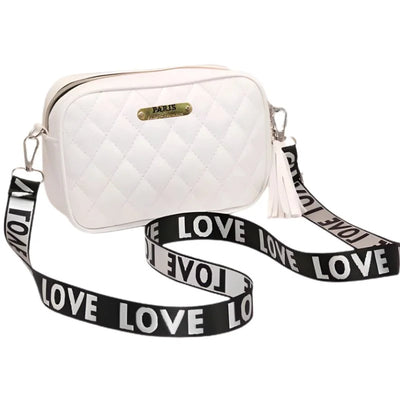 White Leather Handbag for Girls & Women | Stylish Shoulder & Crossbody Bag | Daily Use & Gift
