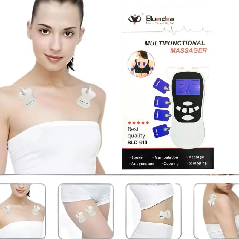 Digital Multifunctional Massager | Model  BLD-610  | Multifunctional Electric Pulse Massager for Pain Relief, Muscle Relaxation & Body Massage