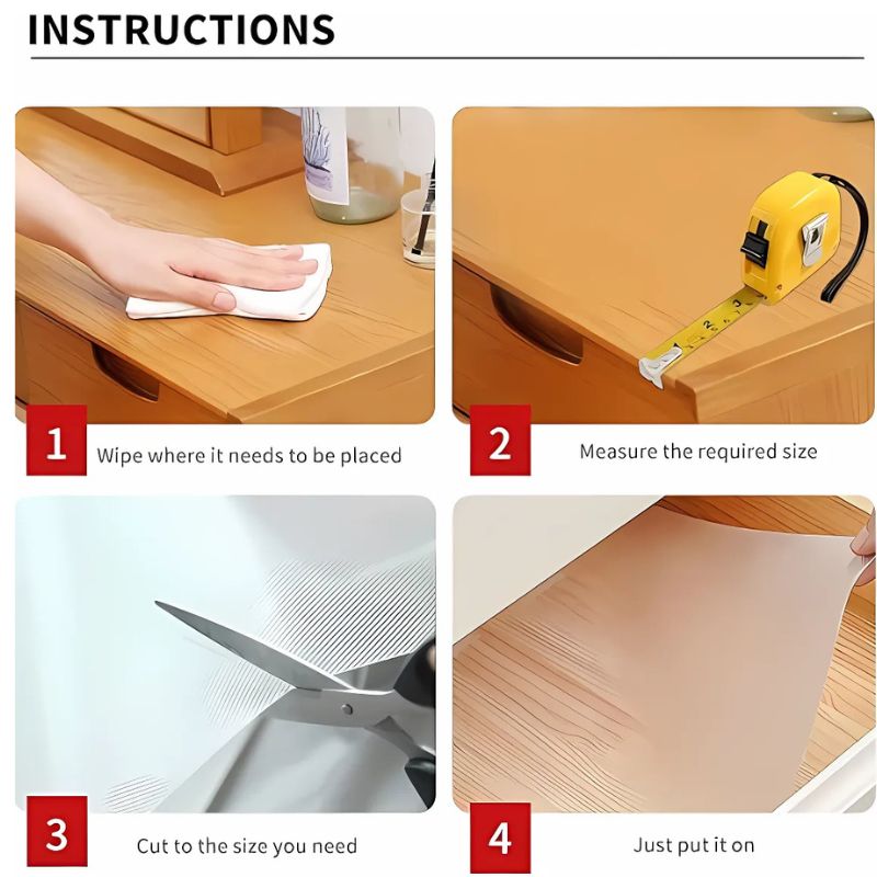 Anti-Slip Fridge & Shelf Mat | Waterproof Washable Liner for Kitchen Drawers Cabinets | White