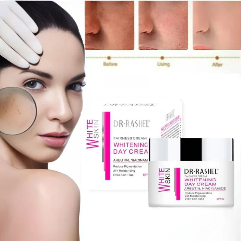 Dr. Rashel Fairness Whitening DAY Cream | Brightening & Hydrating Formula with Arbutin & Niacinamide (50g) | Imported