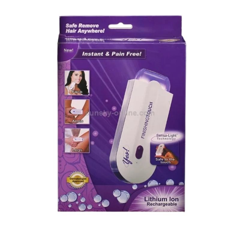 2-in-1 Rechargeable Painless Hair Remover | Finishing Touch Sensa-Light for Face & Body