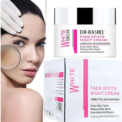 Dr. Rashel White Skin Fade Spots NIGHT Cream | Brightening & Hydrating Night Formula with Arbutin & Niacinamide | Imported