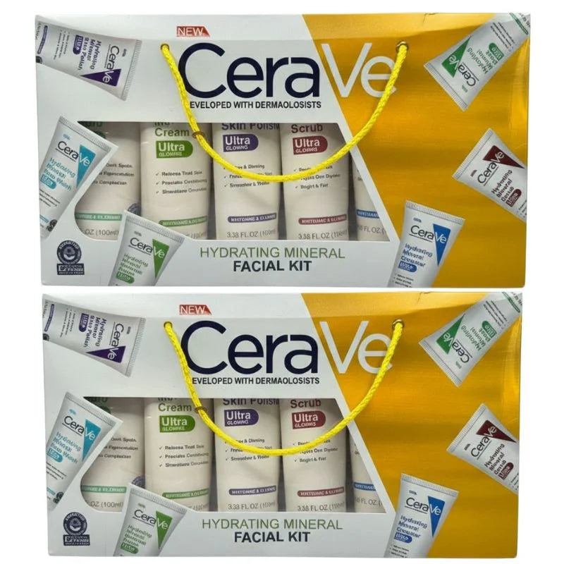 Pack of 6 – CeraVe Hydrating Mineral Facial Kit | Deep Moisture & Skin Repair Skincare Set