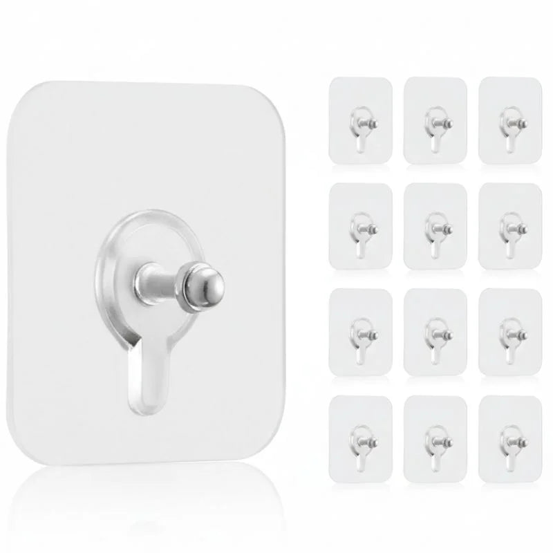 4 PCs Punch-Free Screw Hanger | Non-Marking Wall Hook Stickers | Heavy-Duty Picture & Decor Holder
