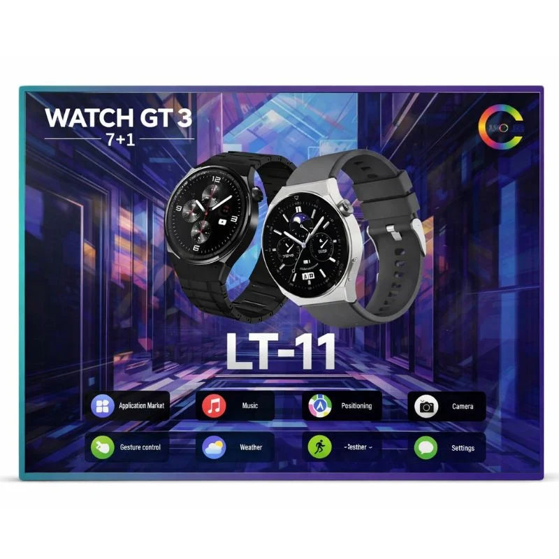 LT-11 GT 3 Smart Watch | 1.3" Touchscreen, Fitness Tracker, Heart Rate & Notifications