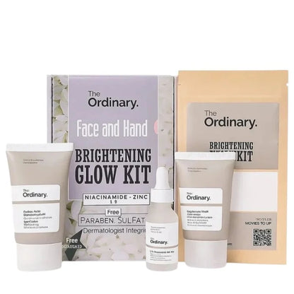 The Ordinary Face & Hand Brightening Glow Kit | Complete Whitening & Hydrating Skincare Set