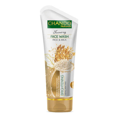 Face Wash | Chando Rice & Milk Brightening Face Wash 100ml Gentle Cleanser for Radiant Glowing Skin