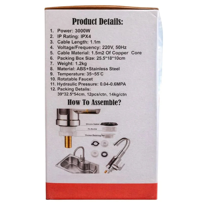 Premium Electric Instant Heating  Faucet  | Digital Temperature Display | Metal handle |  Kitchen & Bathroom Hot Water Tap
