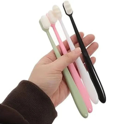 Nano Toothbrush with Travel Case | Ultra Soft Micro-Nano Bristles | For Sensitive Gums, Adults & Kids | Pink