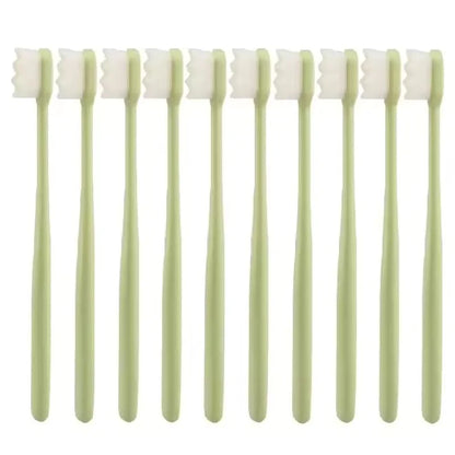 Nano Toothbrush with Travel Case | Ultra Soft Micro-Nano Bristles | For Sensitive Gums, Adults & Kids | Parrot Color