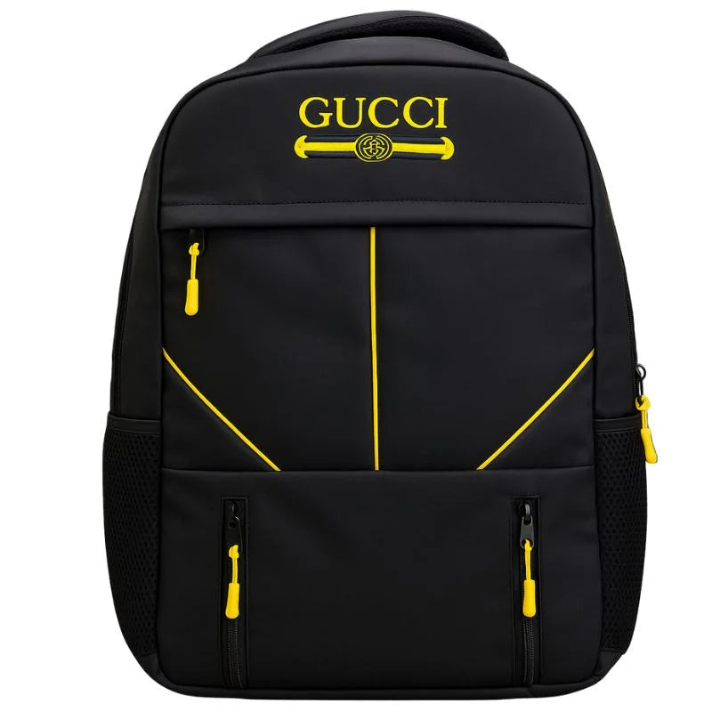 Multi-Functional Travel Backpack | Business Daypack with Laptop Compartment | Black & Yellow