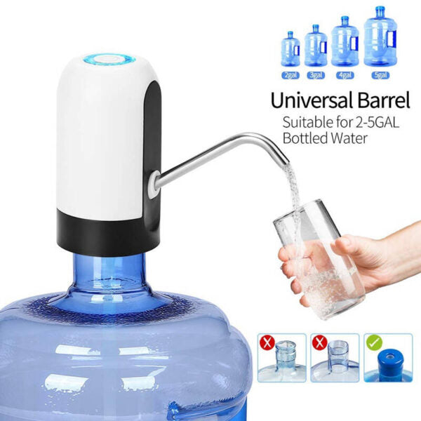Portable Electric Automatic Water Pump & Dispenser | USB Rechargeable, Hygienic, Easy-to-Use
