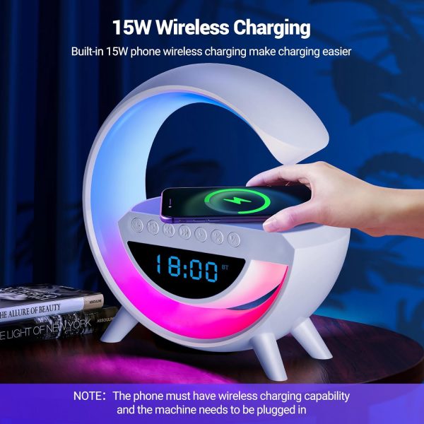 BT-3401 LED Wireless Charging Speaker & Atmosphere Lamp | RGB Night Light | Bluetooth Speaker | Fast Wireless Charger