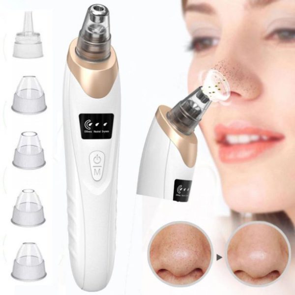 Blackhead Suction Remover Portable Pore Cleaner with LED Display and Multiple Suction Levels