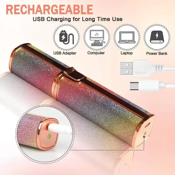 Flawless 2-in-1 Eyebrow Trimmer | Rechargeable Hair Remover with USB Charging Cable & Cleaning Brush