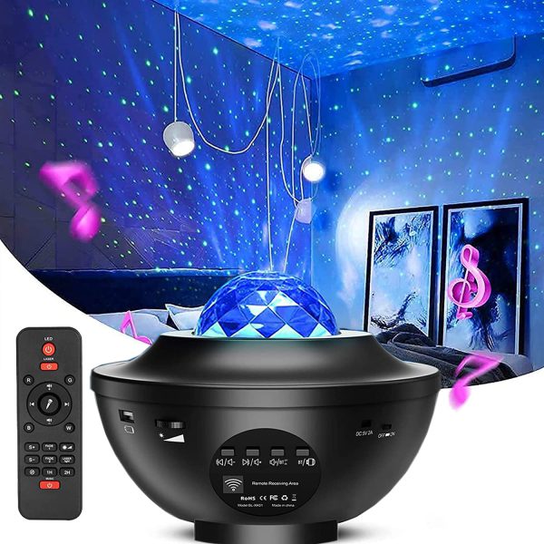 Galaxy Star Projector Lamp | LED Nebula Universe Effect & Built-in Speaker